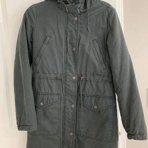 Good Condition Fat Face Reversible Coat in Green